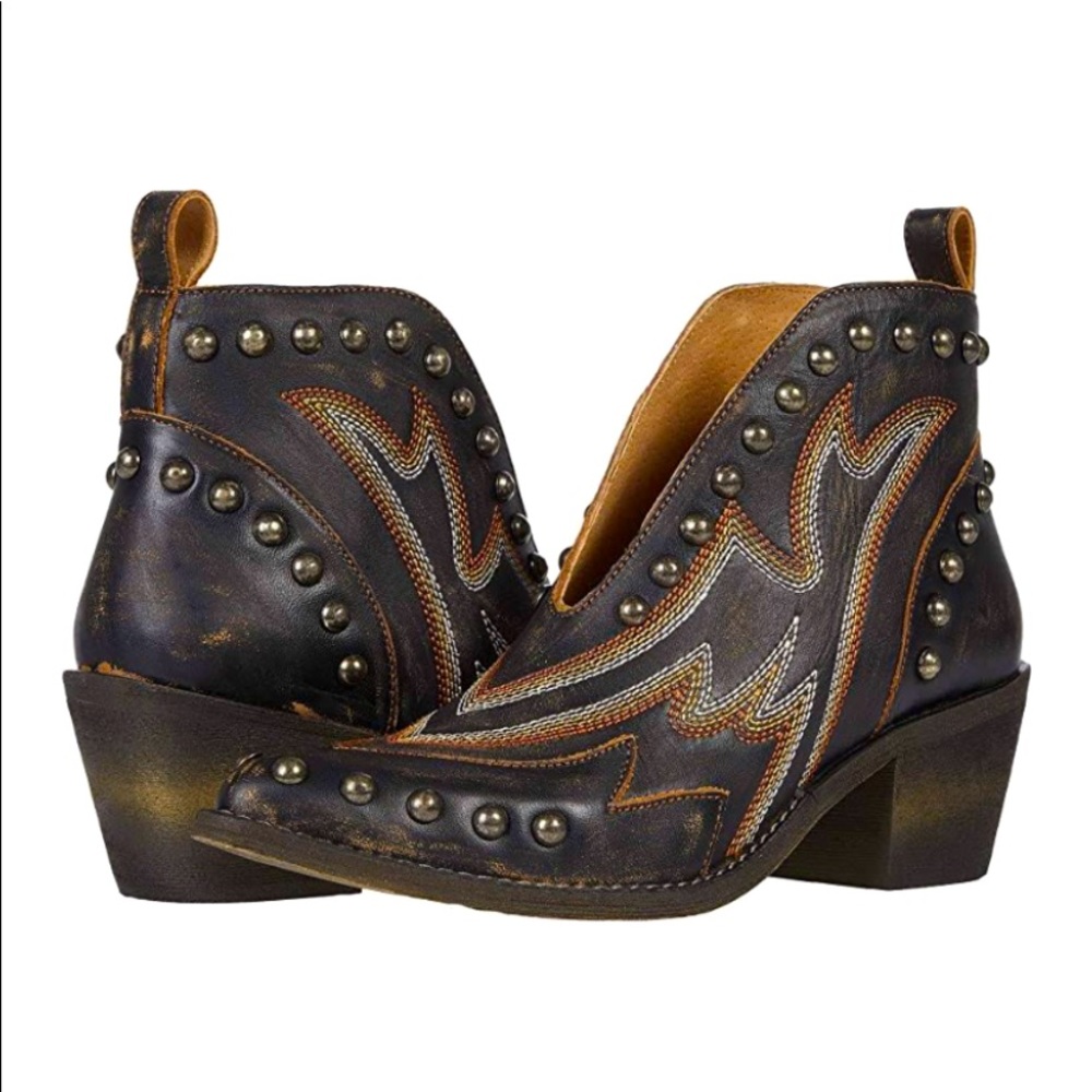 Circle G by Corral Booties Black Sudded